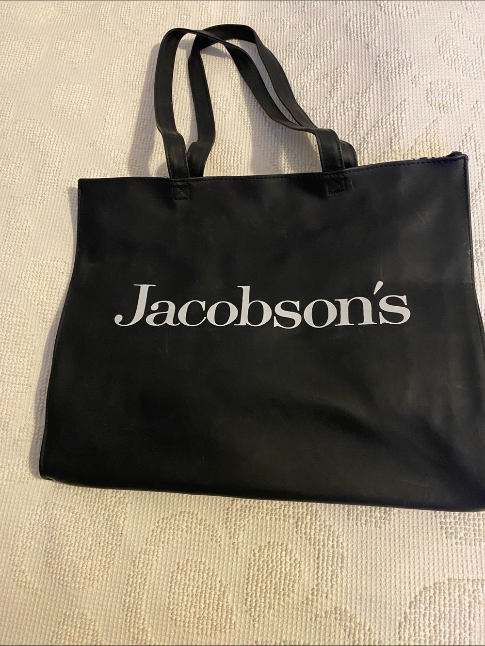 Jacobson's Black Logo Tote Bag for Women, has been in storage